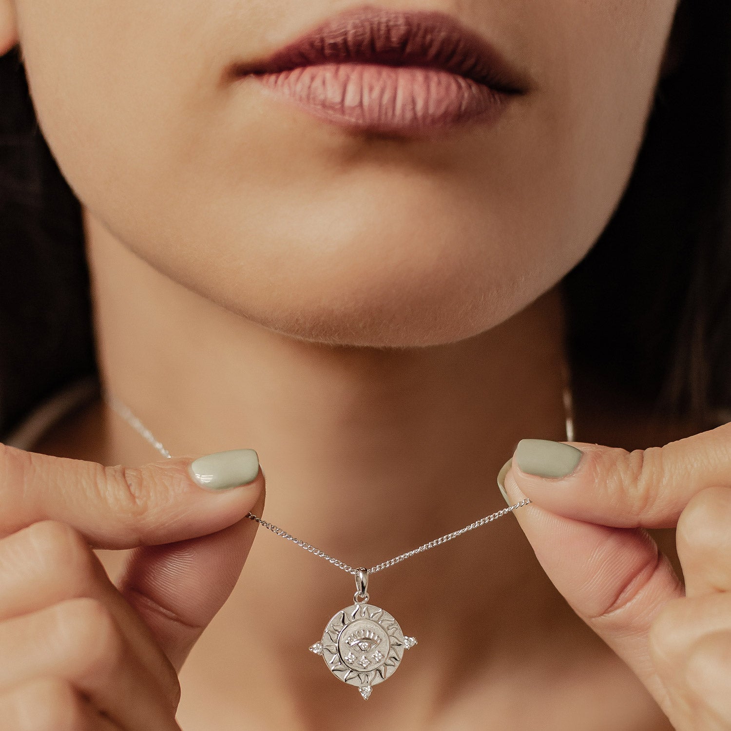 Collier Pendentif "Protection" Sterling Argent